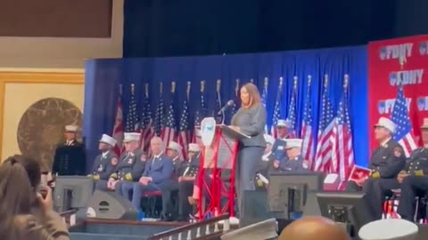 Letitia James Speech Drowned Out By Pro-Trump Chants