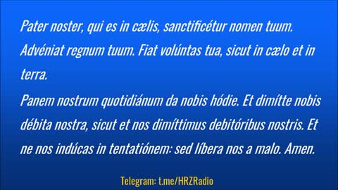 Padre Nuestro en latín con Héctor Rosales