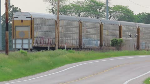 CSX Q214 Autorack Train from Bascom, Ohio June 14, 2021