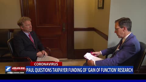 Sen. Paul questions taxpayer funding of 'gain of function' research