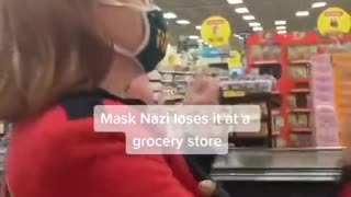 Psychotic Break? "Mask Nazi" Harasses Couple in Grocery Store