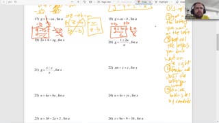 Literal Equations- Algebra 1 Kuta Worksheet Series