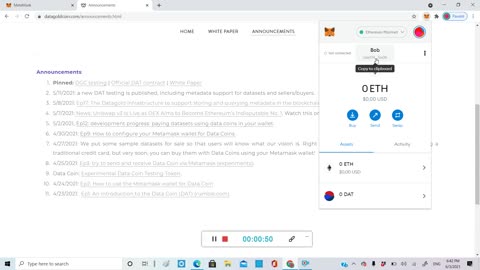 Ep46: how to configure your Metamask wallet for Data Coin (DAT)