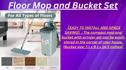 Floor Mop and Bucket Set