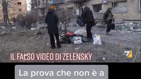 La prova che Zelensky non è Kiev, video montato male