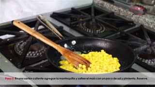 Receta Cocinarte: Desgranado con palmitos y camarones