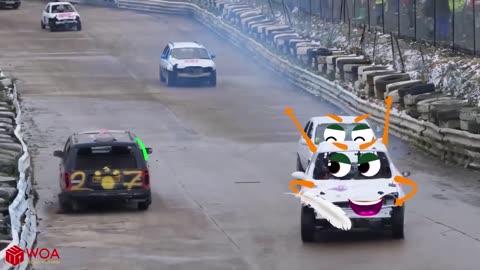 Angmering Raceway - Woa Doodles Funny Car Wars | Demolition Derby Hardest Hits | Banger Racing
