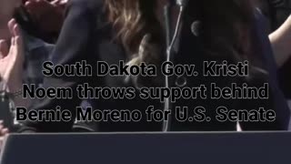 WATCH: South Dakota Gov. Kristi Noem throws support behind Bernie Moreno for U.S. Senate