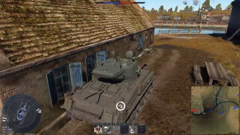 at two bridges, or use the bridge buildings to deal with enemy tanks, you can also fight.