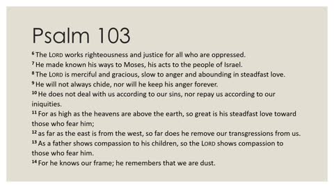 Psalm 103 Devotion