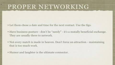 Proper Networking Tutorial