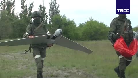 Ukraine War - Footage of the combat work of unmanned aerial vehicle crews