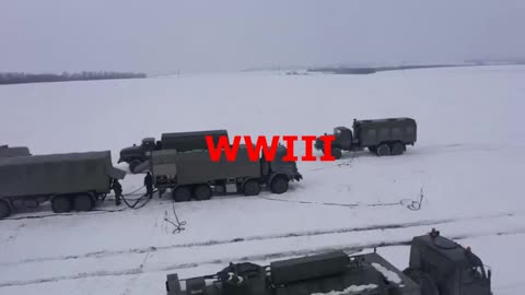 WW3, Year 2022 : Look Mass refueling of Russian fuel trucks