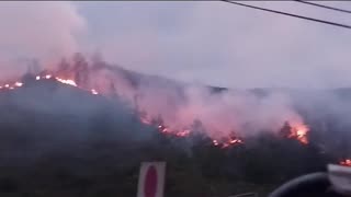 Incendio en el sector de curos