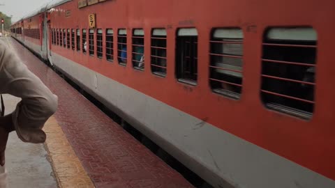 Indian railways diesel train full view