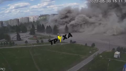 Ukraine War - Missile strike at the infrastructure in city of Lozovaya in the Kharkiv region.