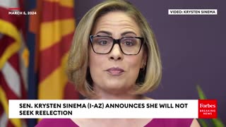 SEN. KRYSTEN SINEMA (I-AZ) ANNOUNCES SHE WILL NOT SEEK REELECTION