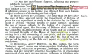 The law was written for all airborne experimental bio weapons & GEOENGINEERING are accepted by assumption