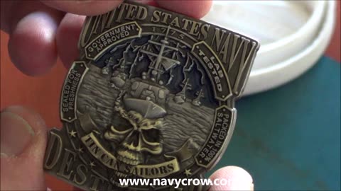 US Navy Destroyer Tin Can Sailors Veteran Collectible Challenge Coin