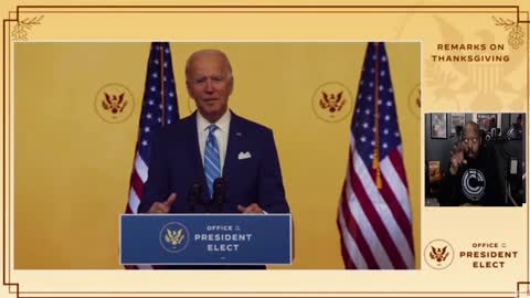 Joe Biden The "PLAMIST" Thanksgiving Day Speech to American Comedic Translation