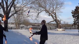 Robert & Thomas LeBoeuf - Juggling in the Snow