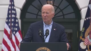 A heavily slurring Biden starts to stumble through the debunked "suckers and losers" hoax
