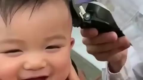 First time haircut of a child