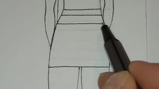 Piglet Inspired Fashion Illustration Line Drawing