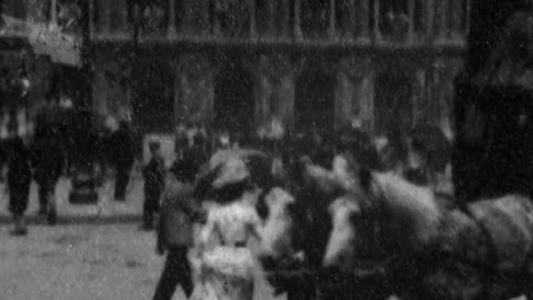 Panorama Of Place De l'Opera (1900 Original Black & White Film)