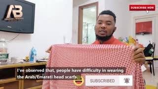 HOW TO wear Arab & Emarati [Shemagh/Ghutra] head scarf |ENG SUBS|Abaacha Wonders Diaries|Official