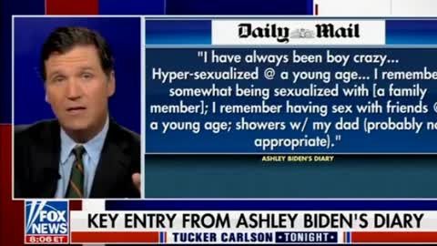 The diary of Ashley Biden, daughter of Joe Biden, she admits that she "took a bath with her father"