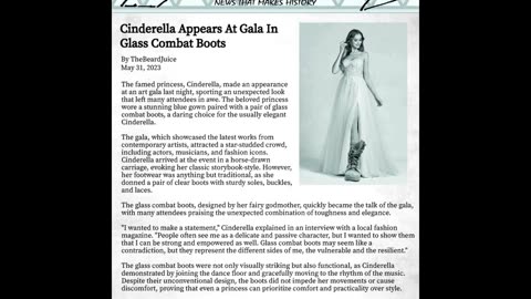 Cinderella Appears At Gala In Glass Combat Boots