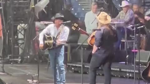 George Strait and Chris Stapleton singing Amarillo by Morning