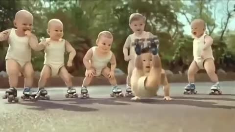 genius baby dance in the road