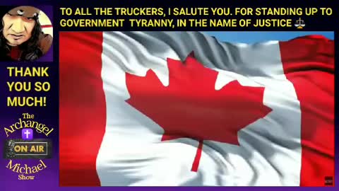 Canadian truckers protesting, standing up to government tyranny.