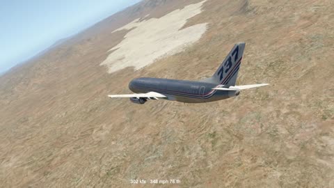 the Boeing 737-300 KLAS to Area 51 - Xplane 11.55