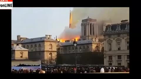 Macron sataniste psychopathe et l'église Notre-Dame