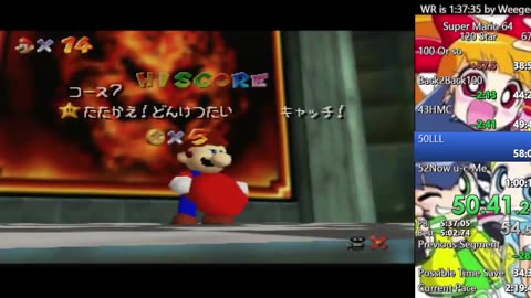 Super Mario 64 100% 120star Speedrun no reset #18