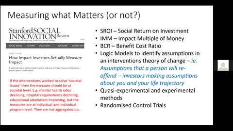 Social Impact investing episode 2- Humans as a commodity to be fixed.