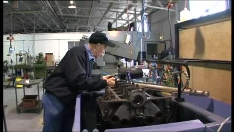 Machining a V8 cylinder block