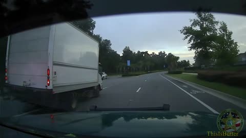 Dashcam shows wild pursuit of a carjacked box truck