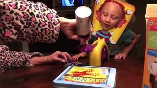 Mom and Daughter Play Pie Face