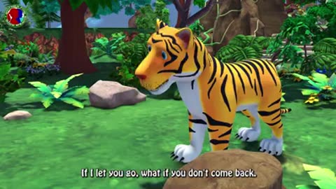 The Tiger and The Cow moral story for english cartoon