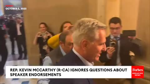 JUST IN: Kevin McCarthy Asked Point Blank: 'Will You Endorse Jordan' For Speaker?