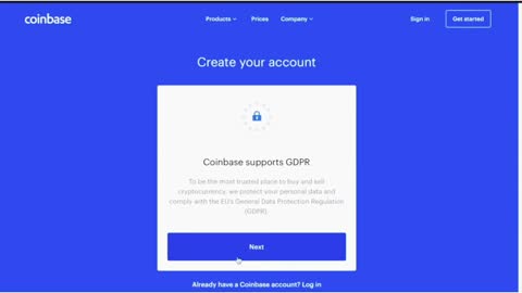 How to create coin base account