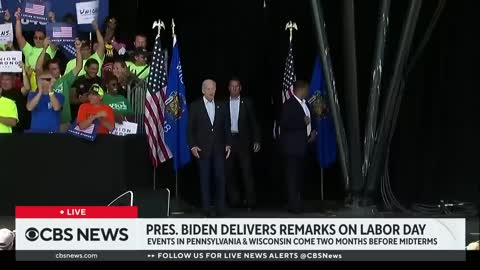 Biden delivers remarks on Labor Day in Pennsylvania and Wisconsin