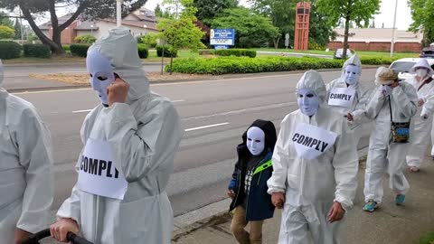 Vancouver, WA covid compliance march.