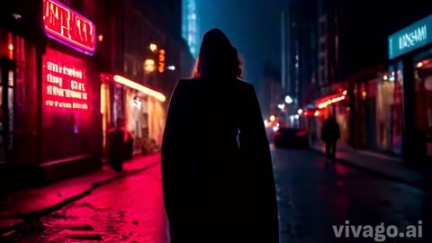 A mysterious woman cloaked in Gotham's night