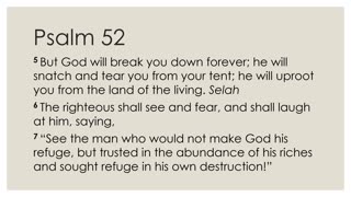 Psalm 52 Devotion