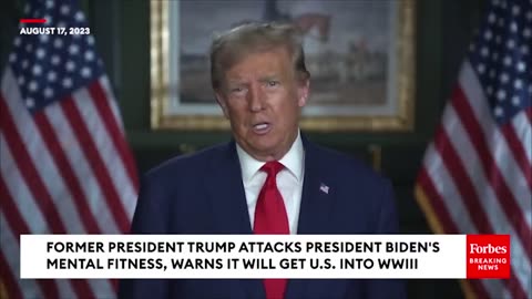 BREAKING NEWS: Trump Claims That Biden Will Lead U.S. Into World War III, Is 'Mental Catastrophe'